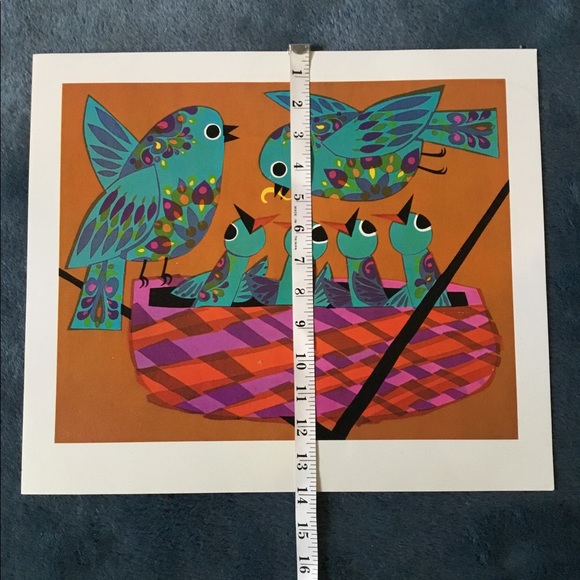 VTG MCM David Klein Bird Print - Picture 3 of 4